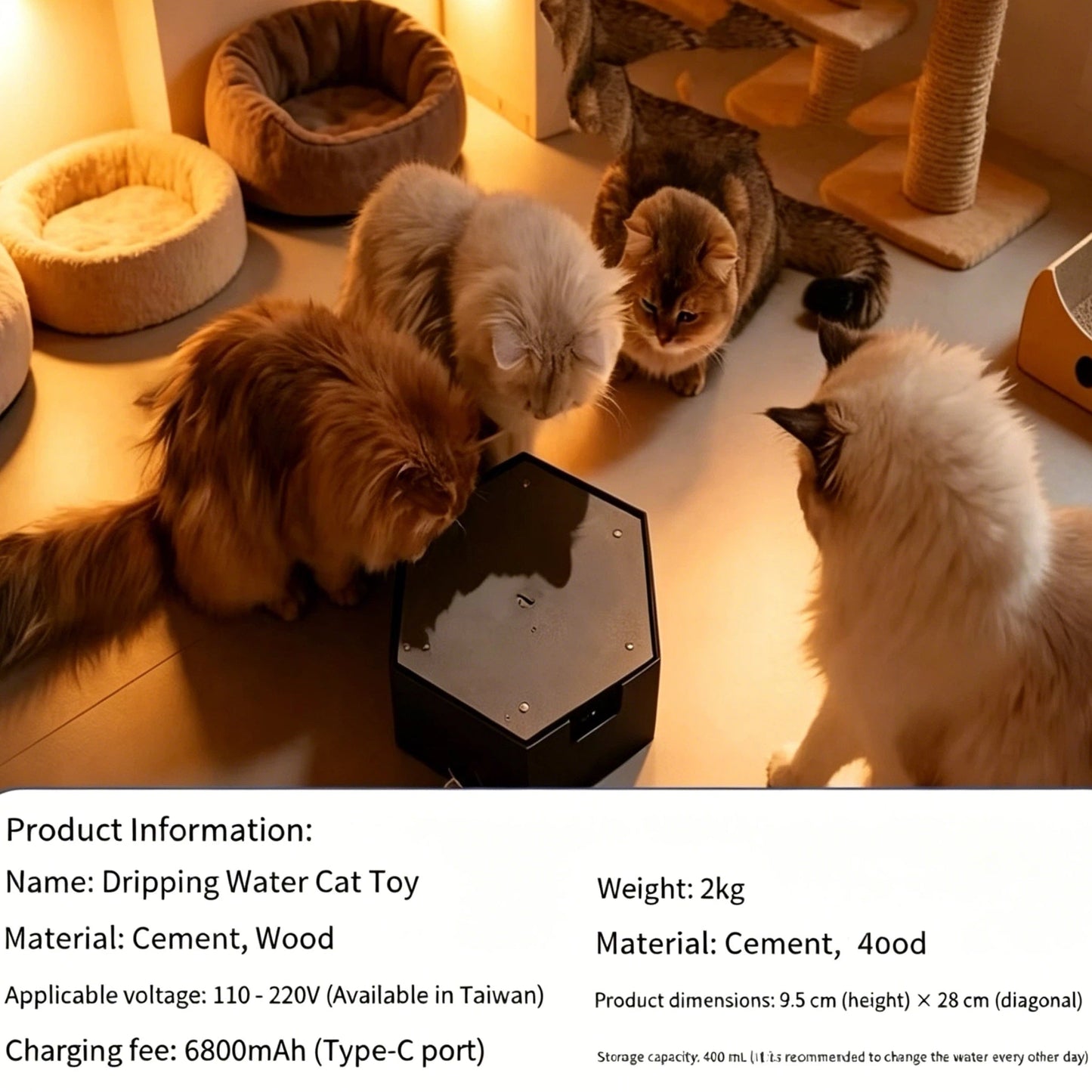 🐾Automatic Drip Cat Water Toy