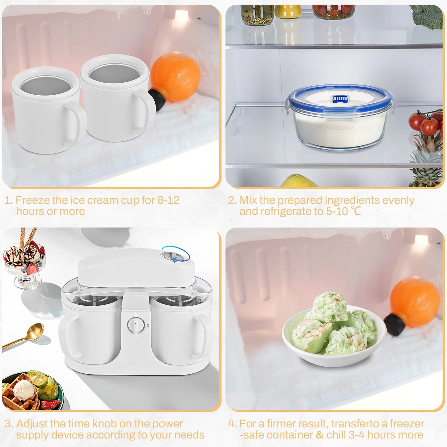 🍦 Ice Cream Maker Machine for Home Use