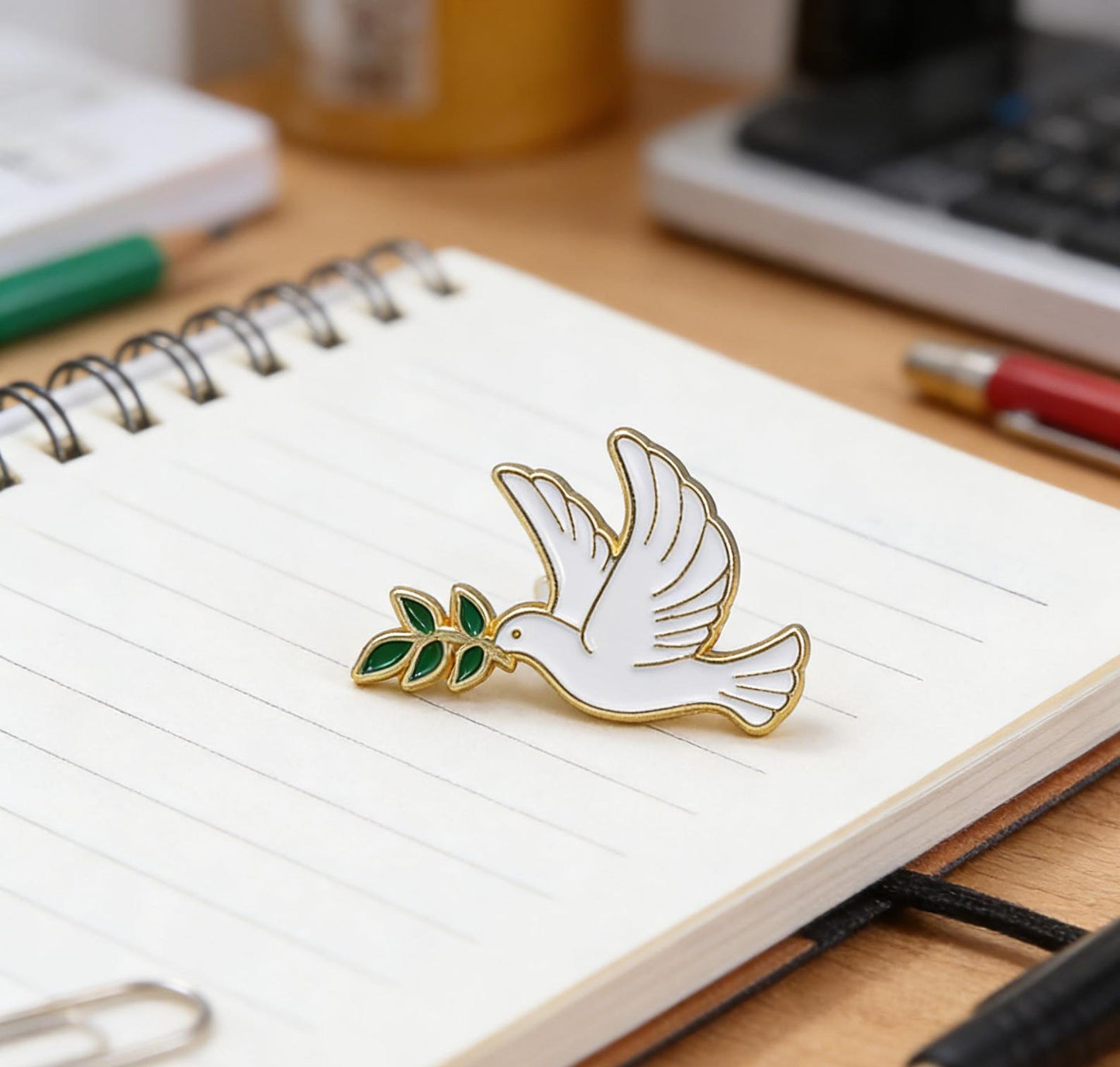 Dove Enamel Pin Holy Spirit Bird Brooch Christian Gift Peace Symbol Jewelry Minimalist Dove Pin
